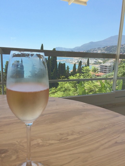 Mirazur - My table at lunch, view