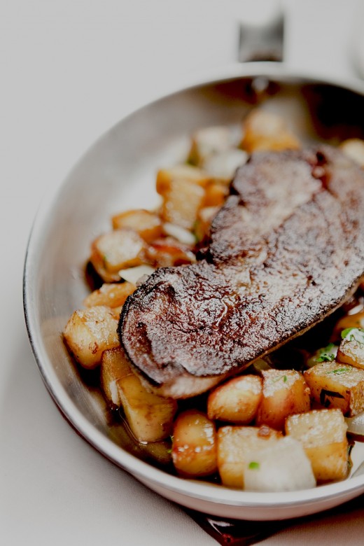 Calf's liver with potatoes @pierre monetta