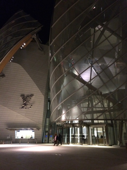 The entrance of Louis Vuitton Paris Store on Boulevard Champs