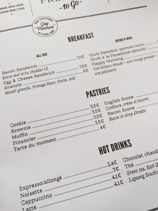 Frenchie to Go - Menu