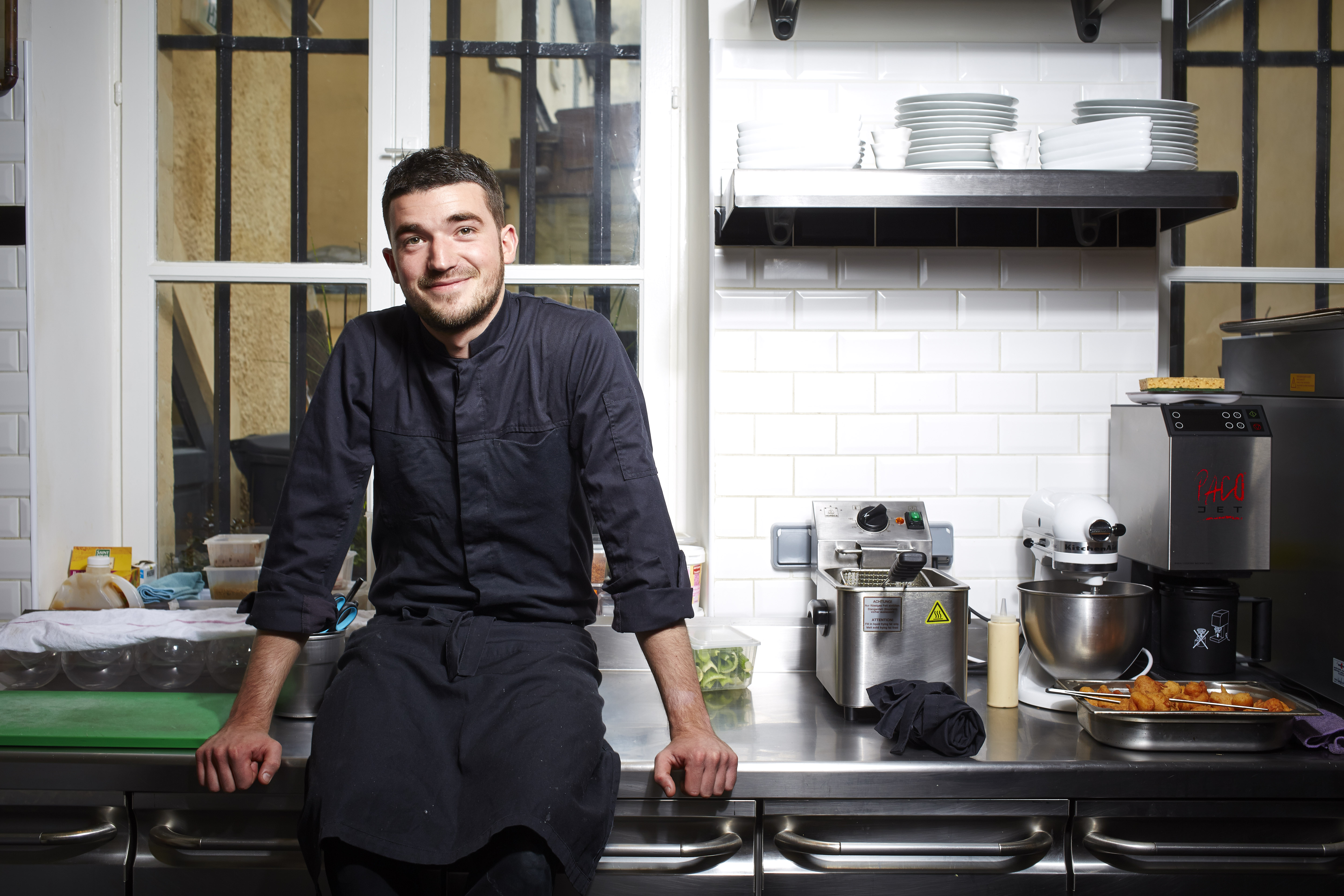 Jean Baptiste Lavergne Morazzani dans son restaurant La Table du 11