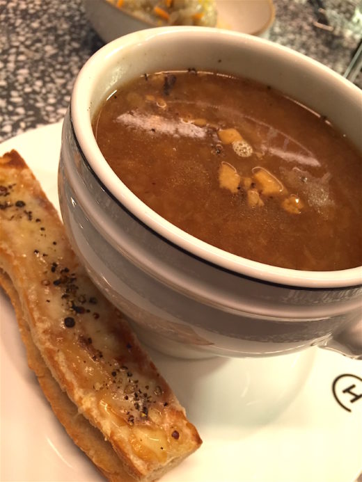 Champeaux - onion soup @Alexander Lobrano