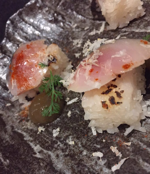 Clover Graill - Marinated mackerel on rice @Alexander Lobrano