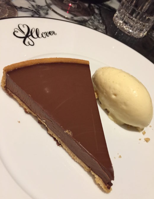 Clover Grill- Smoked chocolate tart @ Alexander Lobrano