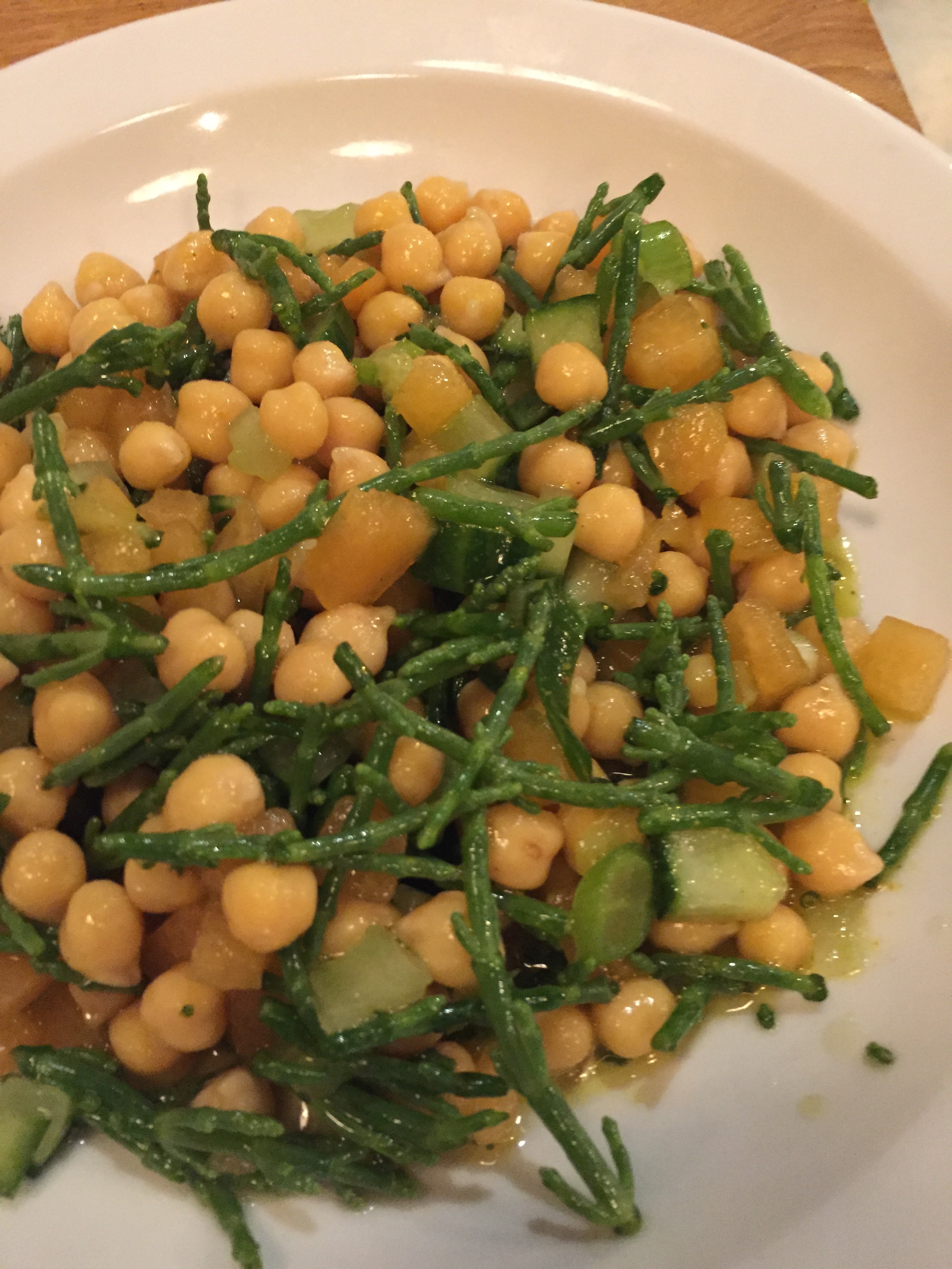 Juste - Chickpea and samphire salad @Alexander Lobrano