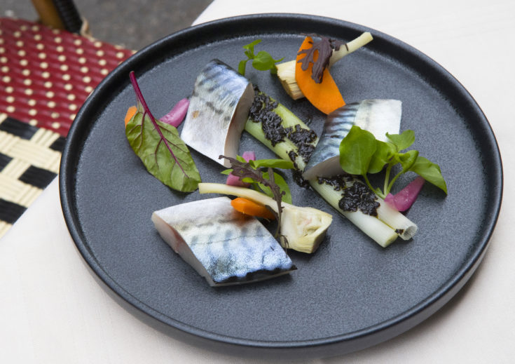Le Flaubert - Mackerel, onions, seaweed @Lisa Klein Michel