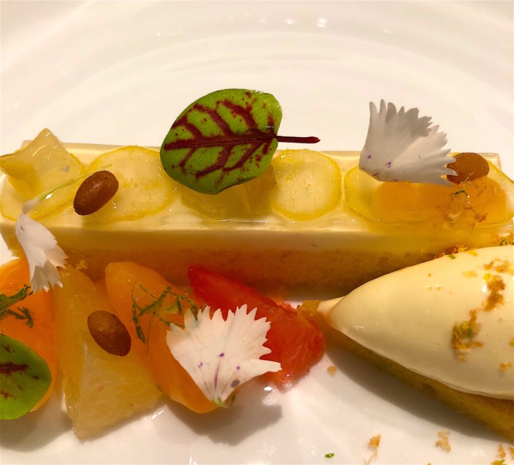 Comice, Paris - Yuzu dessert@Alexander Lobrano