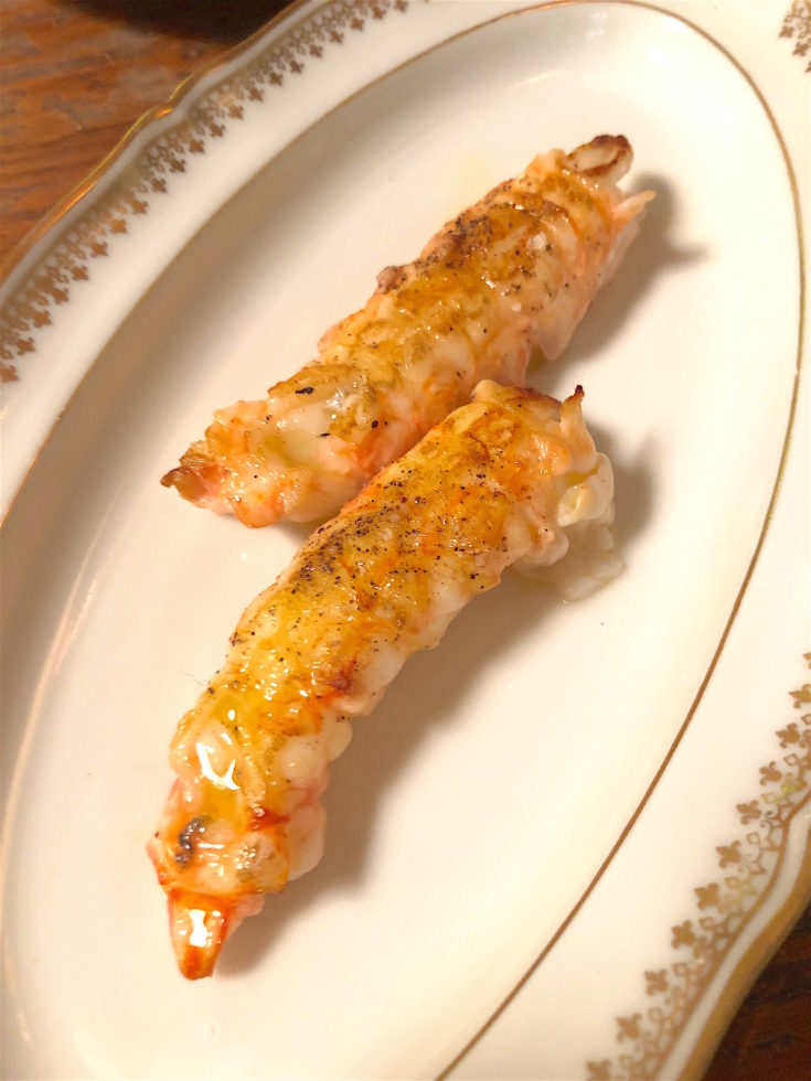 Racines - Grilled langoustines@Alexander Lobrano