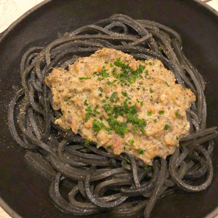 Astair - squid's ink pasta with cuttlefish sauce@Alexander Lobrano