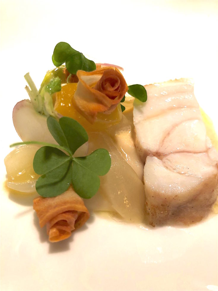 Virtus - monkfish with daikon @Alexander Lobrano