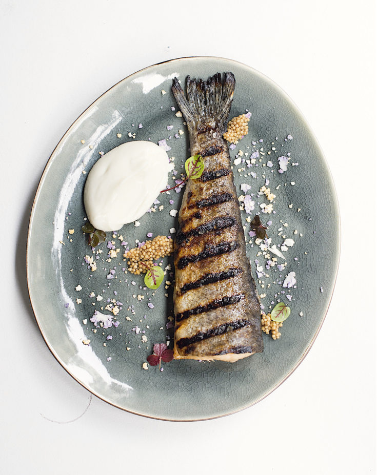Ibrik Kitchen grilled trout with verjus @Pierre Lucert Penato