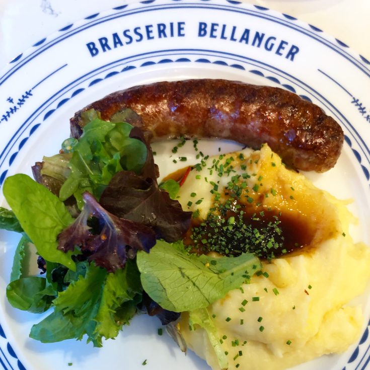 Brasserie Bellanger - Sausage and mash@Alexander Lobrano