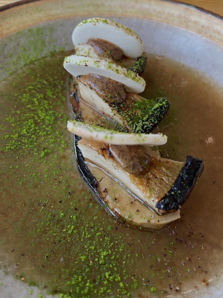Assa - Foie gras, shitakes, champignons de Paris @Alexander Lobrano